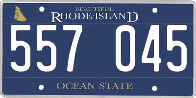 RI license plate 557045