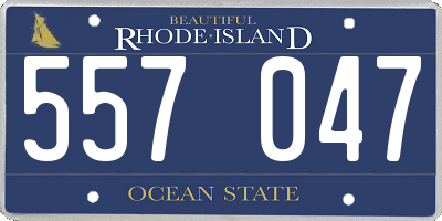 RI license plate 557047