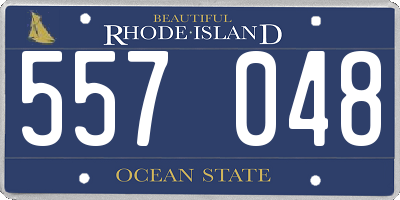 RI license plate 557048