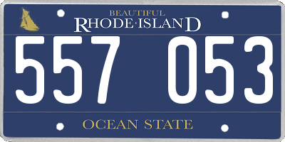 RI license plate 557053