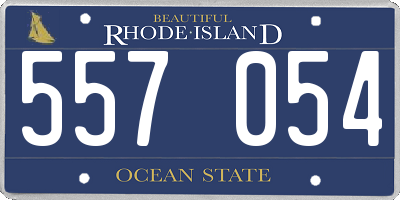 RI license plate 557054
