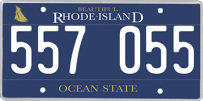 RI license plate 557055