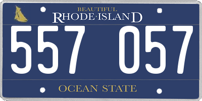 RI license plate 557057
