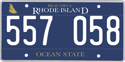 RI license plate 557058