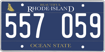 RI license plate 557059