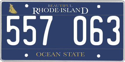RI license plate 557063