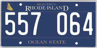 RI license plate 557064