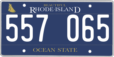 RI license plate 557065