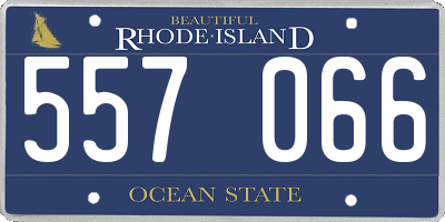 RI license plate 557066