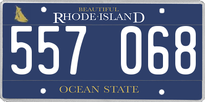 RI license plate 557068
