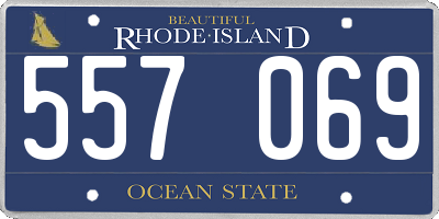 RI license plate 557069