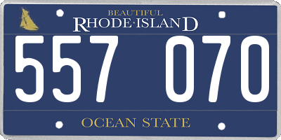 RI license plate 557070