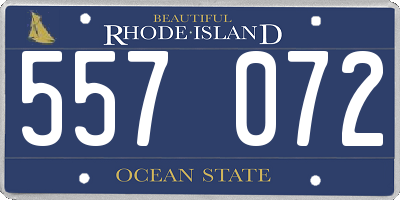 RI license plate 557072