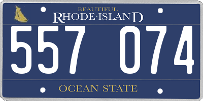 RI license plate 557074