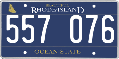 RI license plate 557076