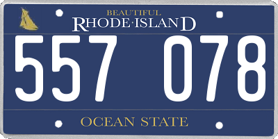 RI license plate 557078