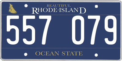 RI license plate 557079