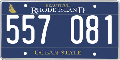 RI license plate 557081