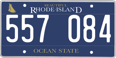 RI license plate 557084
