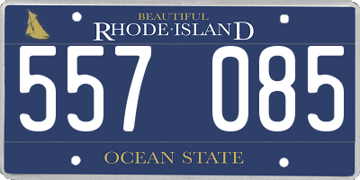 RI license plate 557085
