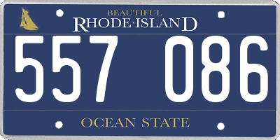 RI license plate 557086