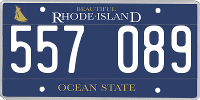RI license plate 557089