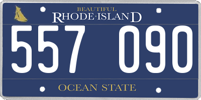 RI license plate 557090
