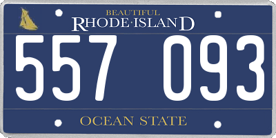RI license plate 557093