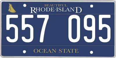 RI license plate 557095