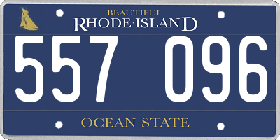 RI license plate 557096