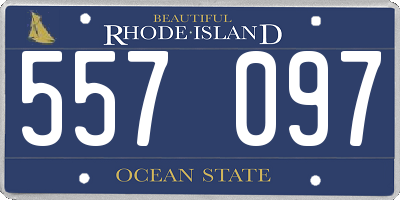 RI license plate 557097