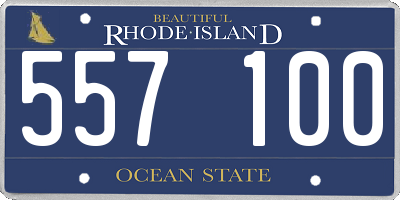 RI license plate 557100