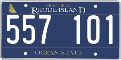 RI license plate 557101