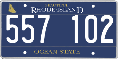 RI license plate 557102