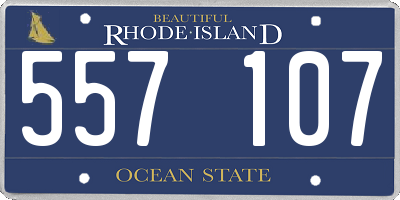 RI license plate 557107