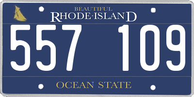 RI license plate 557109