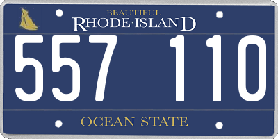 RI license plate 557110