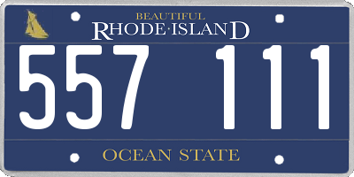 RI license plate 557111