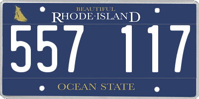 RI license plate 557117