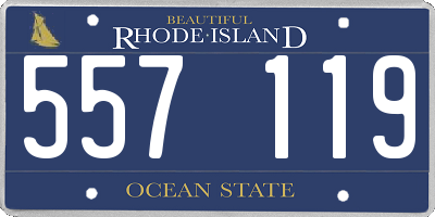 RI license plate 557119