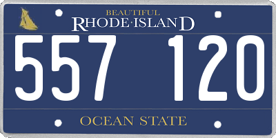 RI license plate 557120