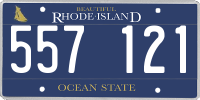 RI license plate 557121