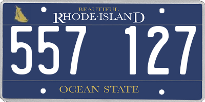 RI license plate 557127