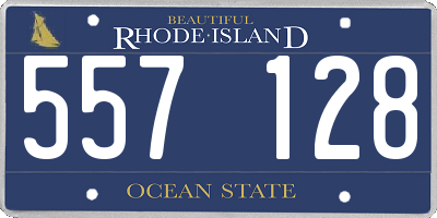 RI license plate 557128