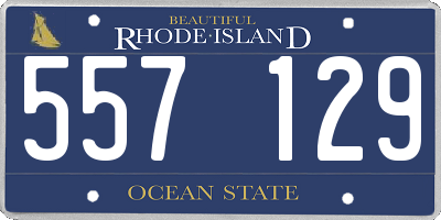 RI license plate 557129