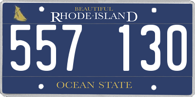 RI license plate 557130