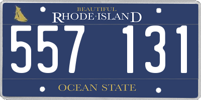 RI license plate 557131