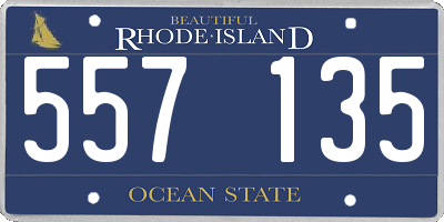 RI license plate 557135
