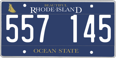 RI license plate 557145