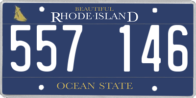RI license plate 557146